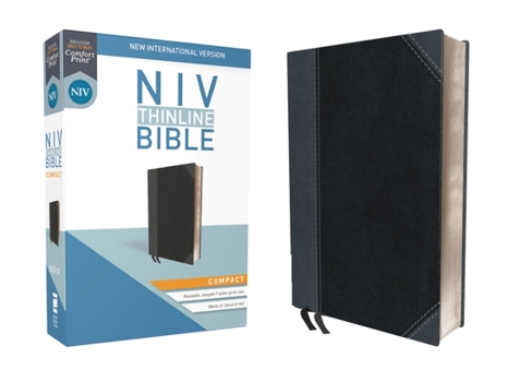 Imitation Leather NIV, Thinline Bible, Compact, Imitation Leather, Black/Gray, Red Letter Edition Book