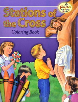 Paperback Coloring Book about the Stations of the Cross Book