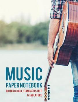 Paperback Music paper notebook - Guitar chord, Standard staff & Tablature Book