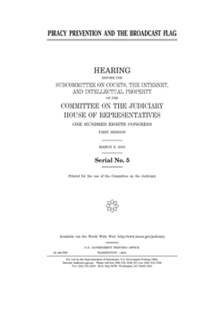 Paperback Piracy prevention and the broadcast flag Book