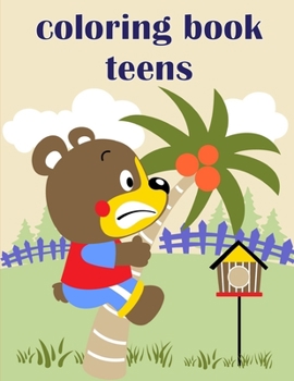 Paperback Coloring Book Teens: Christmas Book from Cute Forest Wildlife Animals Book