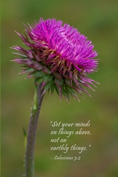 Colossians 3: 2 Floral Scripture Journal: 120 page, 6x9, photo cover, empty, lined, verse footer, paperback journal