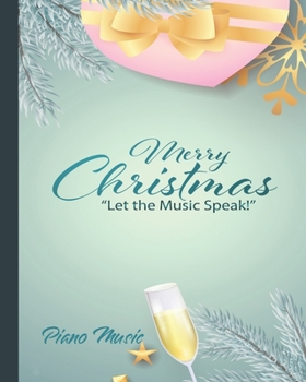 Blank Sheet Music: 8x 10’’ Music Manuscript Paper, 100 pages of Wide Music Notebook Let The Music Speak | Perfect for practicing note writing| Christmas gift