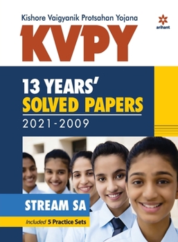 Paperback KVPY 13 Years Solved Papers 2021-2009 Stream SA Book