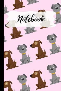 Paperback Notebook: Pink Dog Notebook 120 Pages (6x 9) Book