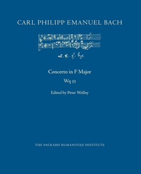 Paperback Concerto in F Major, Wq 33 Book