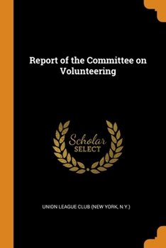 Paperback Report of the Committee on Volunteering Book