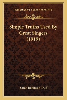 Simple Truths Used by Great Singers