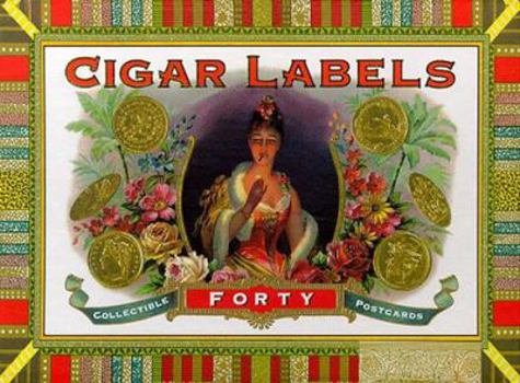 Paperback Cigar Labels: 40 Collectible Postcards Book