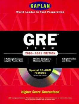 Paperback Kaplan Gre Exam 2000 2001 With Cd Rom Book