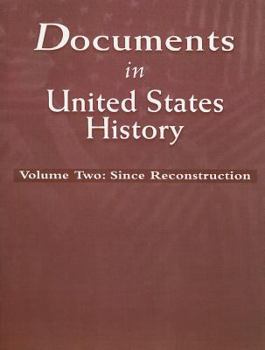 Supplement: Documents in United States History Vol II: Since Reconstruction - American Journey, Teac