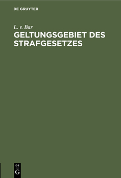 Hardcover Geltungsgebiet Des Strafgesetzes [German] Book