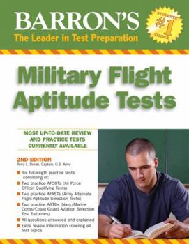 Paperback Barron's Military Flight Aptitude Tests Book