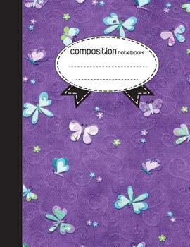 Paperback Composition Notebook, 8.5 x 11, 110 pages: Purple Butterflies: (School Notebooks) Book