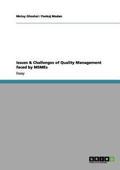 Paperback Issues & Challenges of Quality Management faced by MSMEs Book