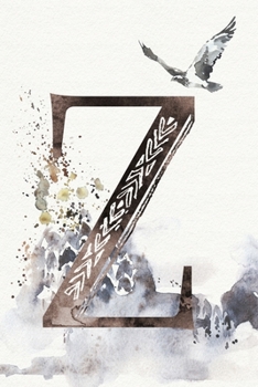 Monthly Planner with Monogram Letter Z: Personalized Undated Calendar (Ethnic Design)