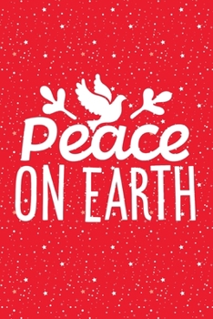 Peace on Earth: Christmas Gift Shopping List Planner Book, Holiday Gift Tracker and Organizer, Calendar, Store Receipts, Notes and Ideas, Red