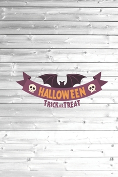 Paperback Halloween Trick or Treat - Bat Skulls Holiday Journal Book