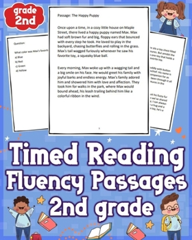 Paperback Timed Reading Fluency Passages 2nd Grade: Enhance 2nd-grade reading skills with timed fluency passages. Engaging practice for improved comprehension Book