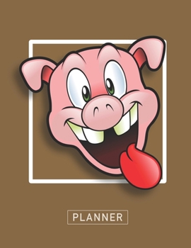 Paperback Planner: Happy Pig Pork 2 Year Weekly Planning Organizer - 2020 - 2021 - January 20 - December 21 - Writing Notebook - Producti Book