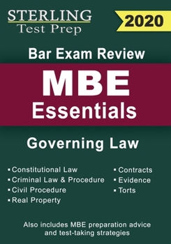 Paperback Sterling Test Prep Bar Exam Review MBE Essentials: Governing Law Outlines Book