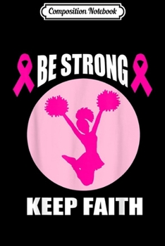 Composition Notebook: Cute Pink Ribbon Gift Cheerleader Breast Cancer Awareness  Journal/Notebook Blank Lined Ruled 6x9 100 Pages