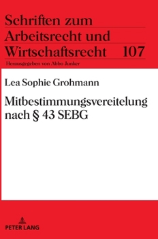 Hardcover Mitbestimmungsvereitelung nach § 43 SEBG [German] Book