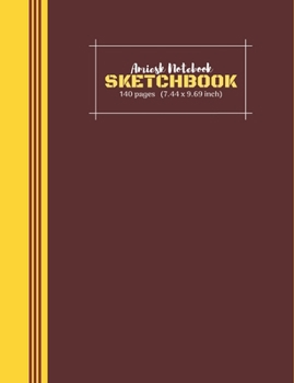 Paperback Amiesk Notebook - Sketch Book - 140 pages (7.44 x 9.69 inch) Book