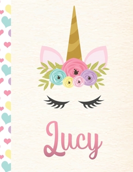 Paperback Lucy: 2020. Personalized Weekly Unicorn Planner For Girls. 8.5x11 Week Per Page 2020 Planner/Diary With Pink Name Book