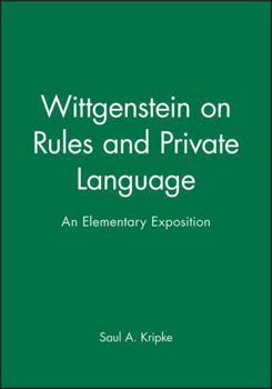 Paperback Wittgenstein Rules and Private Book