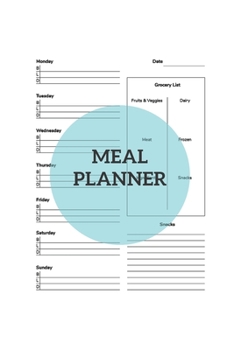 Paperback Meal Planner: Weekly Food List Book