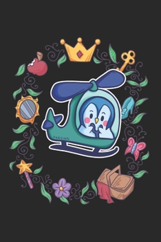 Paperback Funny Penguin Pilot Notebook: Graph Paper Journal 6x9 - 120 Pages Book