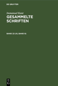 Hardcover Opus Postumum. Zweite Hälfte (Convolut VII Bis XIII) [German] Book