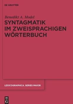 Hardcover Syntagmatik im zweisprachigen Wörterbuch [German] Book