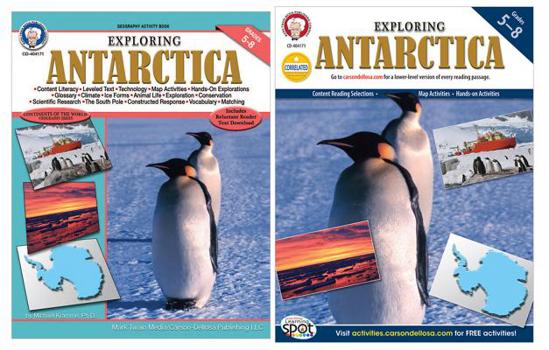 Paperback Exploring Antarctica, Grades 5 - 8 Book
