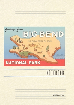 Vintage Lined Notebook Greetings from Big Bend National Park