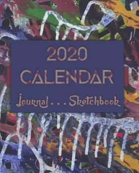 Artsy AbstractTwoZero . 2020 Calendar . Sketchbook . Lined Journal 8x10 100-pages