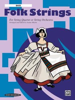 Paperback Folk Strings for String Quartet or String Orchestra: Bass, Part Book