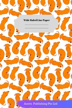Paperback Cute Dog Theme Wide Ruled Line Paper Book