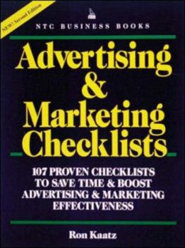 Paperback Advertising & Marketing Checklists Book