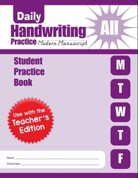 Paperback Evan-Moor Daily Handwriting Practice Modern Manuscript Student Book