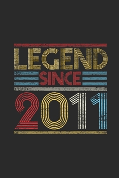 Paperback Legend Since 2011: Graph Paper Notebook (6" x 9" - 120 pages) Birthday Themed Notebook for Daily Journal, Diary, and Gift Book