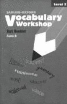 Hardcover Vocabulary Workshop Test Booklet Level E - Form B Book