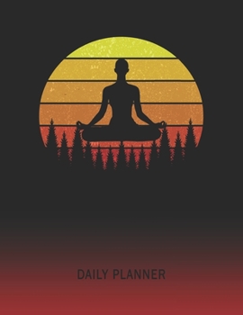 Daily Planner: Meditation | 2020 - 2021 Daily Planner For 1 Year Of Planning | Retro Vintage Sunset Cover | January 20 - December 20 | Organizer ... | Plan Days, Set Goals & Get Stuff Done