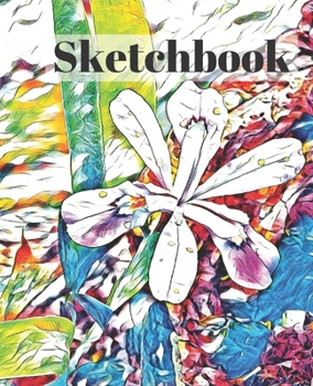 Abstract Purple Green Blue Iris Lover  Gift Sketchbook for Drawing Coloring or Writing Journal (Creative Scribble Doodle Book)