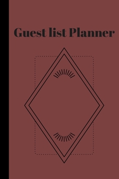 Paperback Guest list Planner event 80pg Book