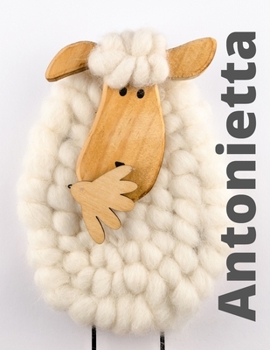 Antonietta: Checkered Notebook with Name for Girls and Women, XL 8.5"x 11", 120 Pages, Paperback.