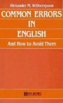 Paperback Common Errors in English and How to Avoid Them (Littlefield, Adams Quality Paperback No. 268) Book