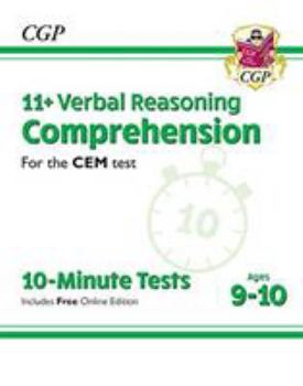 Paperback New 11+ CEM 10-Minute Tests: Comprehension - Ages 9-10 (with Online Edition) (CGP 11+ CEM) Book