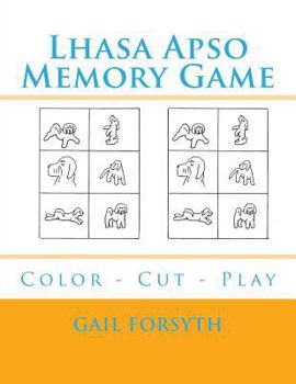 Paperback Lhasa Apso Memory Game: Color - Cut - Play Book